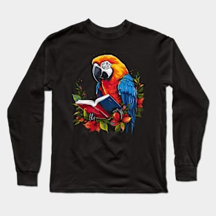 Macaw Reads Book Long Sleeve T-Shirt